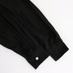 G.D COTTON SILK STAND COLLAR LONG SHIRT #Black [no.7366]