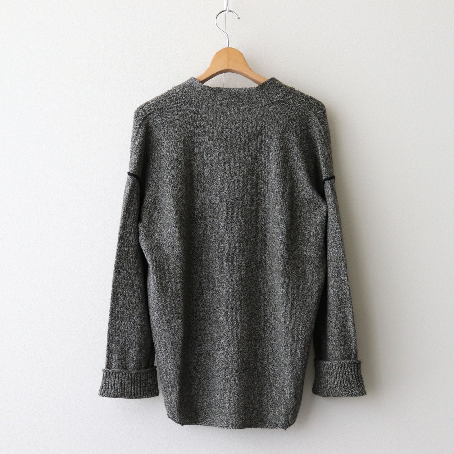 Cotton-Wool Cardigan #Black Mix [oni058]