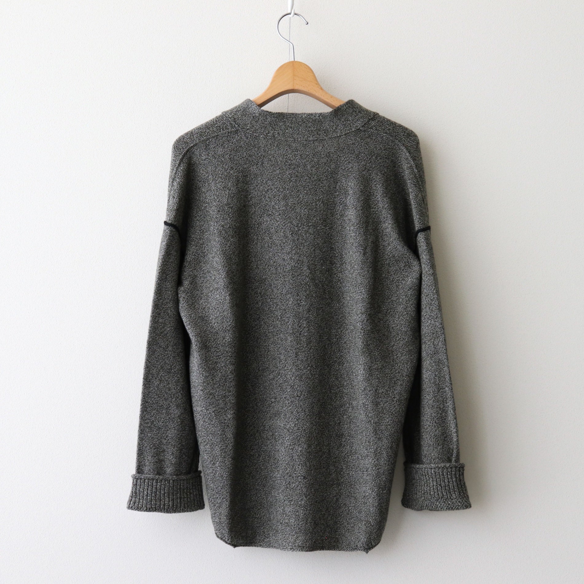 Cotton-Wool Cardigan #Black Mix [oni058]