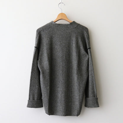 Cotton-Wool Cardigan #Black Mix [oni058]