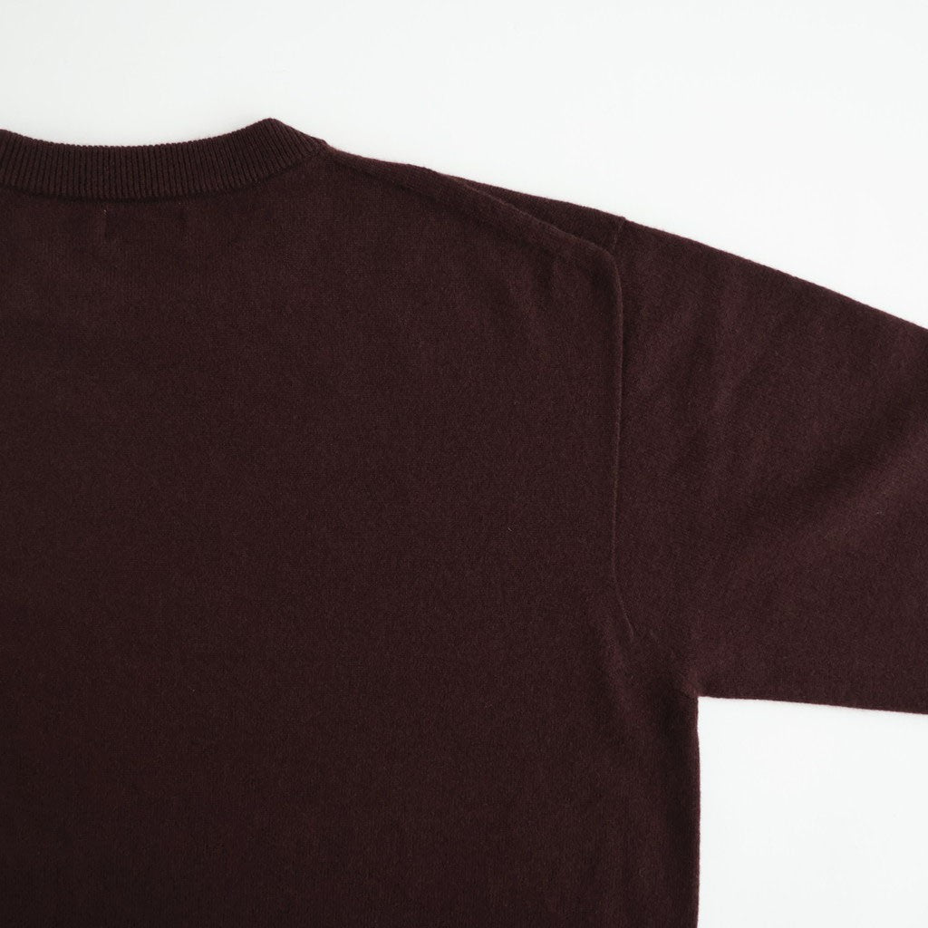 ex super fine woolen wool high-gauge knit P/O #mahogany [WXFL-UW120]