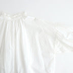 60s COTTON CAMBRIC PLAIN WITH LACE LACE FRILL COLLAR SHIRT #9000 WHITE [NSL26551]