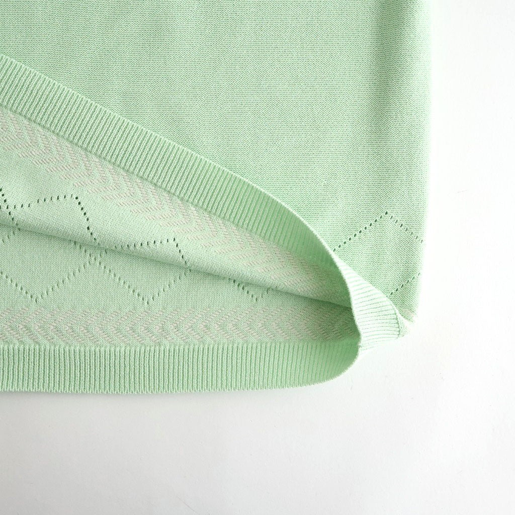 Kafusho Polo Knit #Pale green [261808]