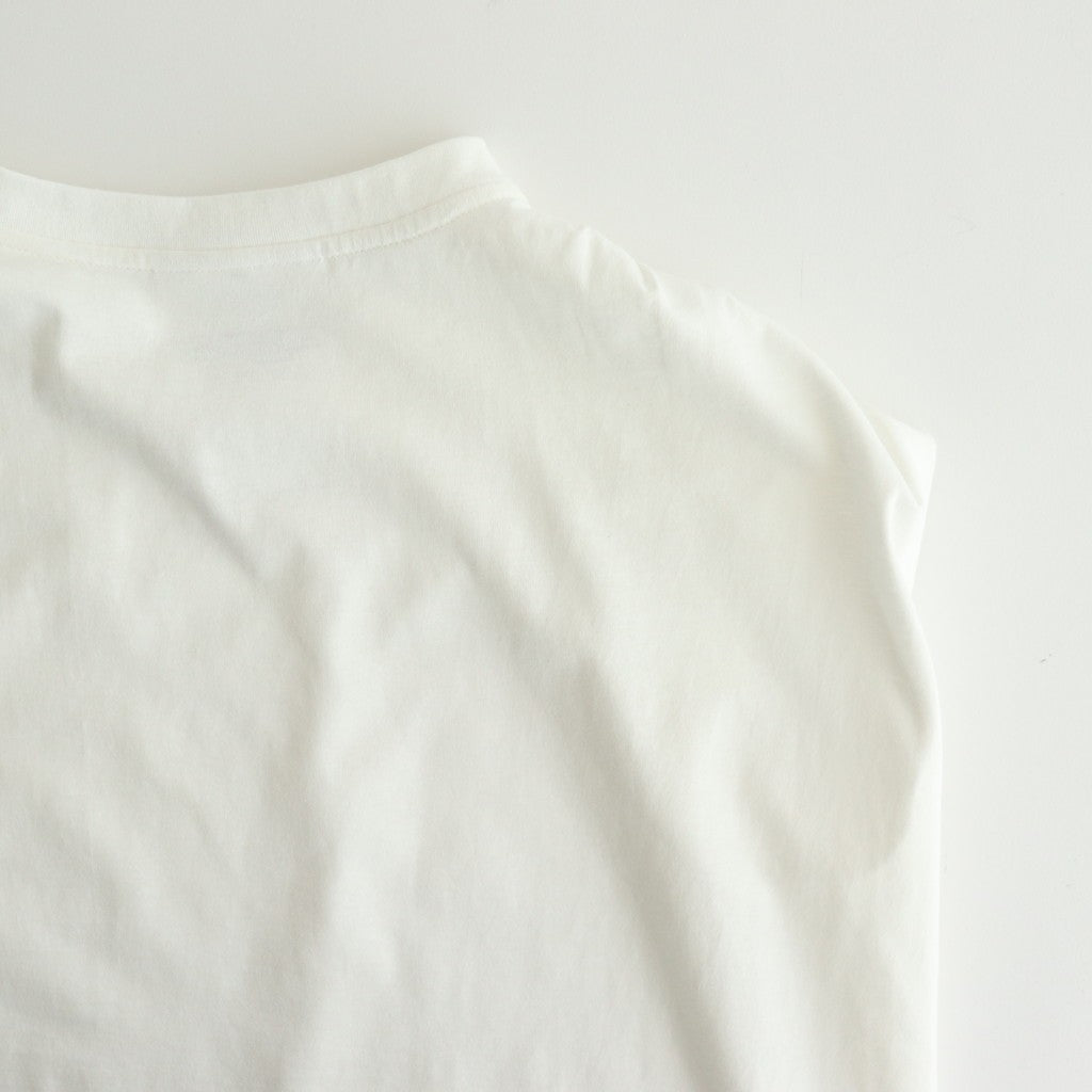 Sleeveless top #White [TLF-225-cs001-ocj]