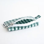 FLAT POUCH MINI #GINGHAM GREEN [TMB-2352A]