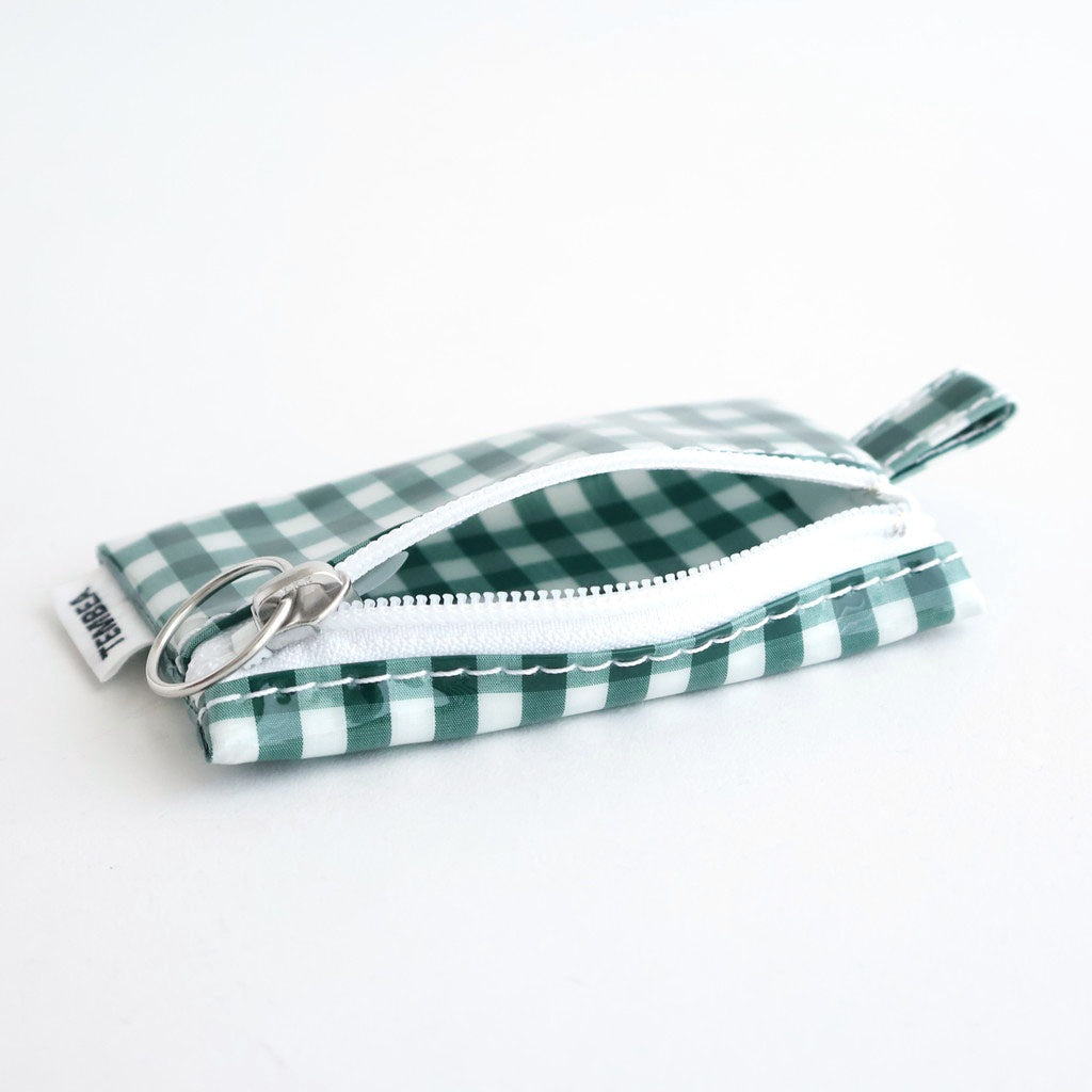 FLAT POUCH MINI #GINGHAM GREEN [TMB-2352A]