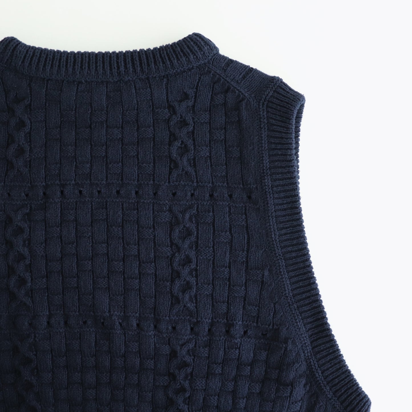 Recycled-Cotton Vest #Navy [oni059]