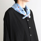 COAT OF ARMS SILK SCARF #Sax [no.7387]