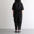 輝かしい影 Elastic waist wrap pants #Black [TLF-225-pa004-em]