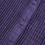 80s ORGANIC MICRO CHECK OVERDYE CREW-NECK BUTTON SHIRT WITH MINI PINTUCK #2813 PURPLE (D.PURPLE) [NMDS26233D]