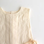 薄氷の汀 Tucked kraplap vest #ecru [TLF-125-ac001-tp]