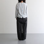 DROP CANDY BUTTON LONG SLEEVE T #Light Blue [no.8193]