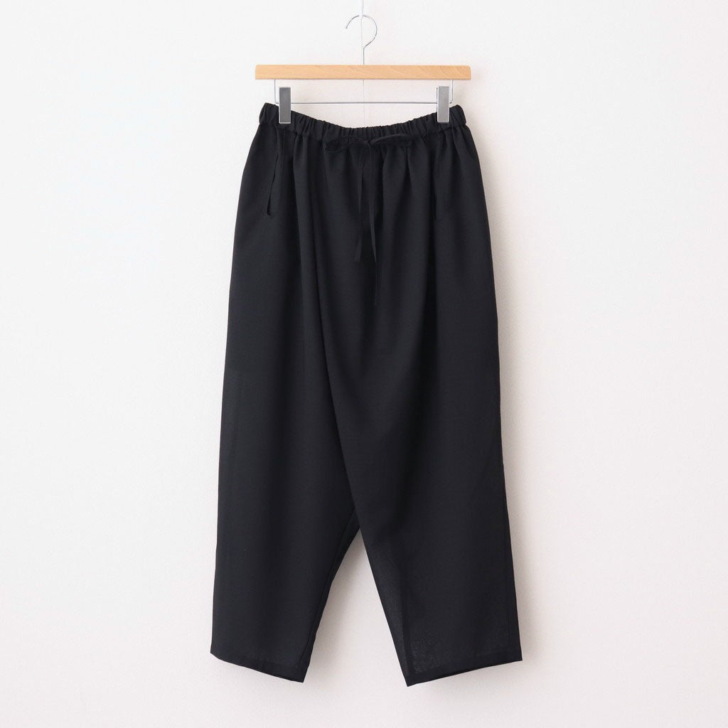 輝かしい影 Elastic waist wrap pants #Black [TLF-225-pa004-em]