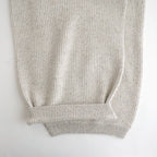 woolen cotton & silk nep wool tweed-knit pants #grayge tweed [WXFL-UW126]