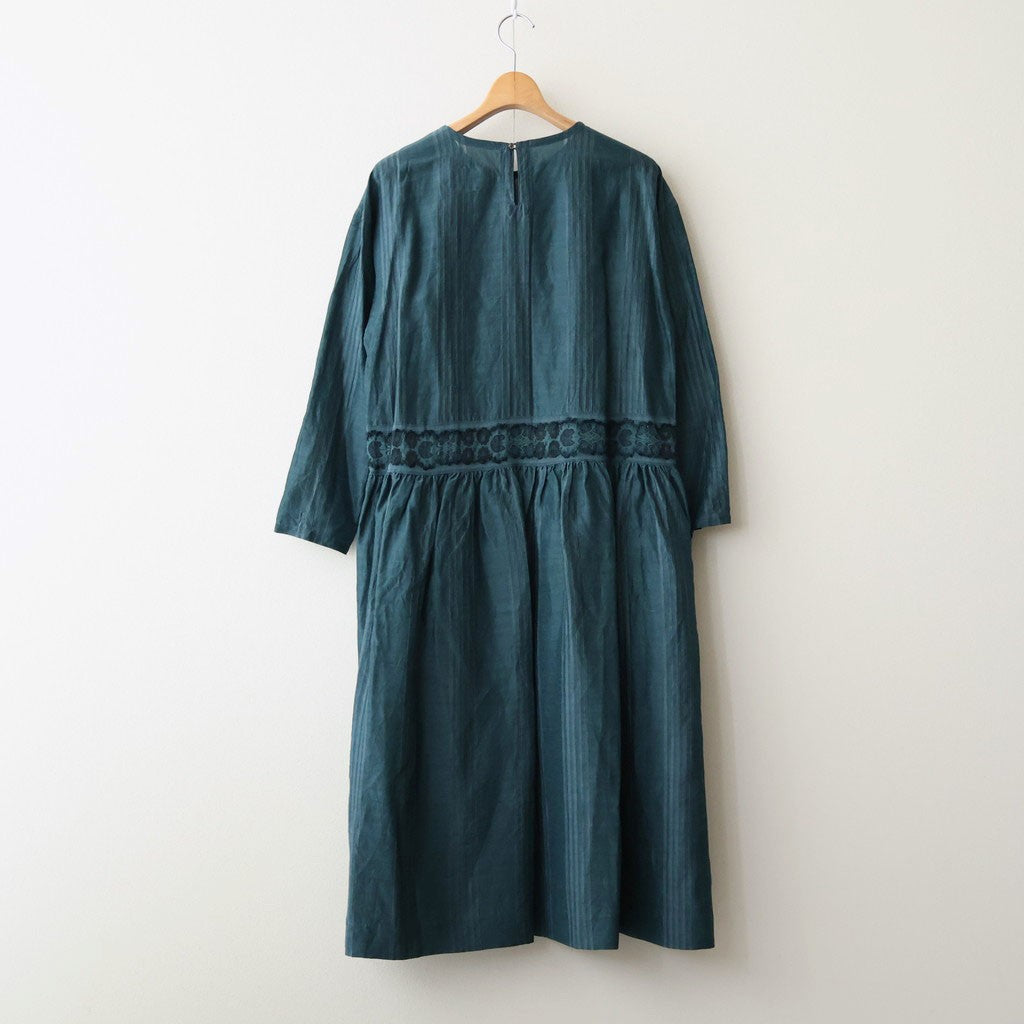 一瞬の花：Gathered dress #abyssal blue [11261-10111]