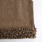 C/W FRILL DECORATION BUTTON BIB #Check [no.7698]