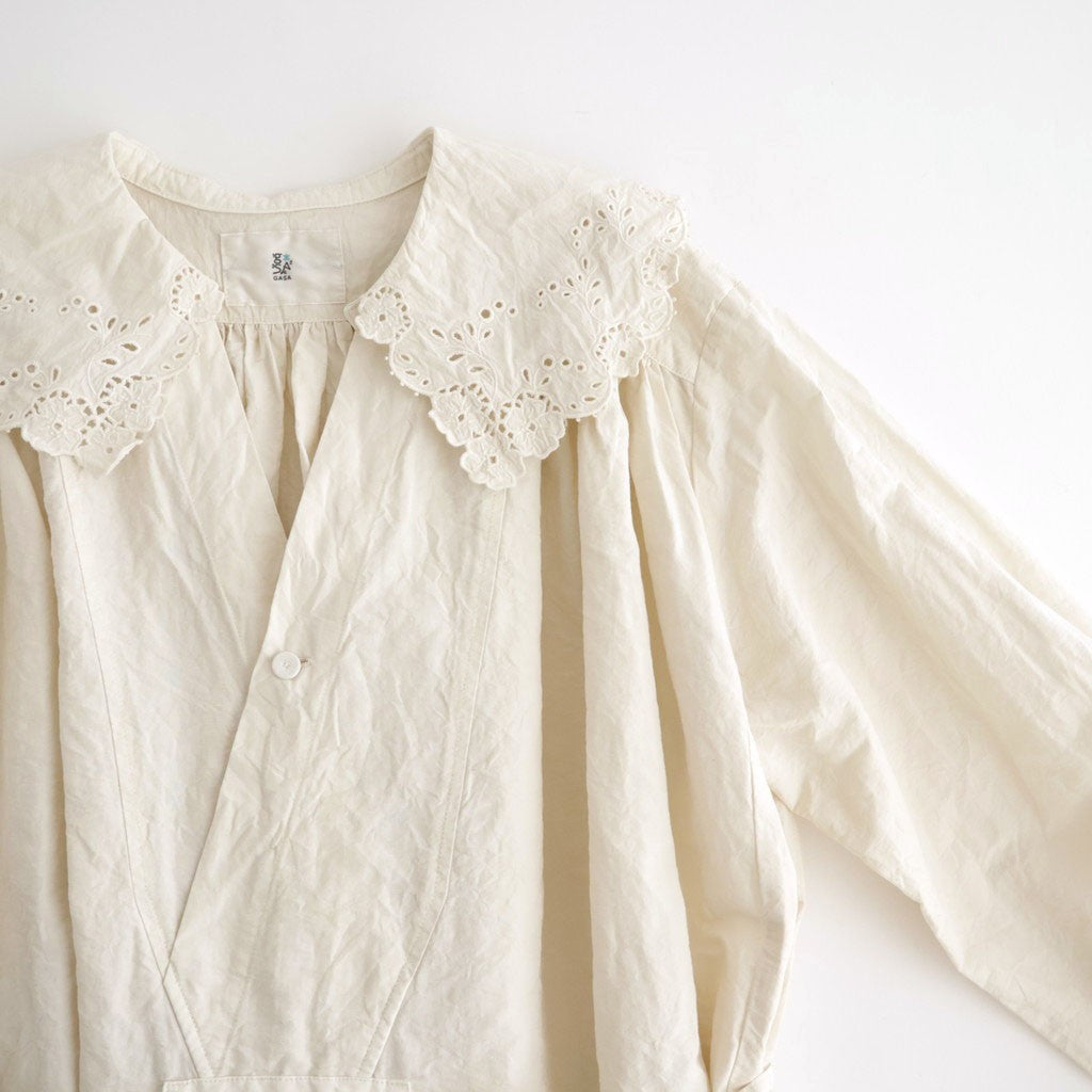 乾いた庭：レースカラーワンピース #powder pink [13261-05111]