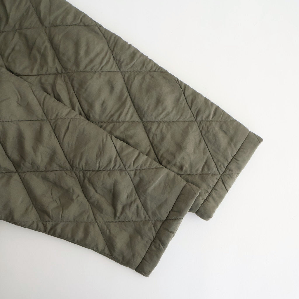 PADDED BANGALORE SILK PLAIN FRONT BUTTON SHORT COAT #4750 OLV (DK.OLIVE) [NMDS25582]