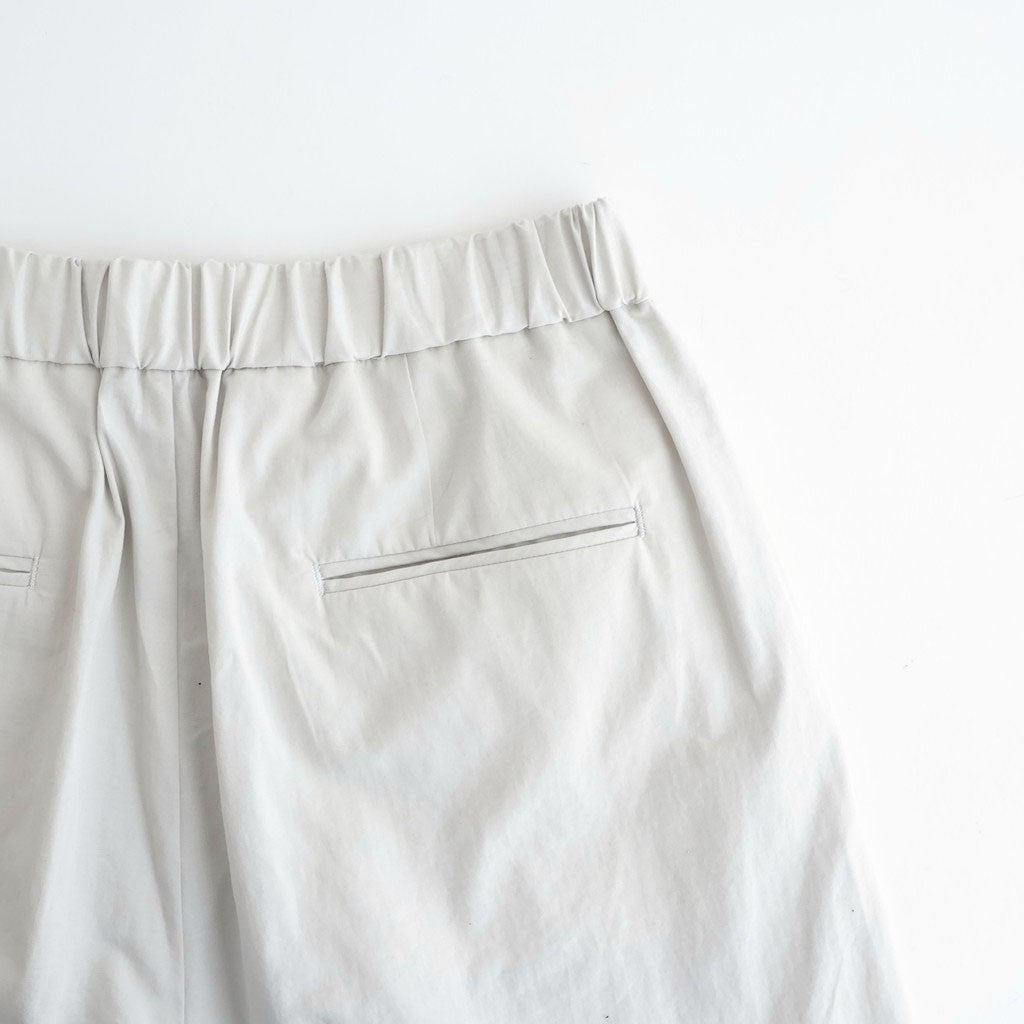 COTTON/LINEN DYED WEATHER 2TUCK WIDE EASY PANTS #9200 LT.GREY [GNMDS2502CLW]