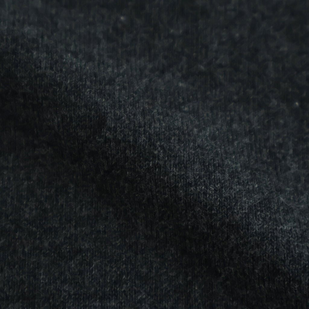 14GG 2PLY PLAIN STITCH COTTON/WOOL/CASHMER CREW-NECK PULLOVER #9800 CHARCOAL [GNSL24542]