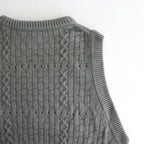 Recycled-Cotton Vest #Grey [oni059]