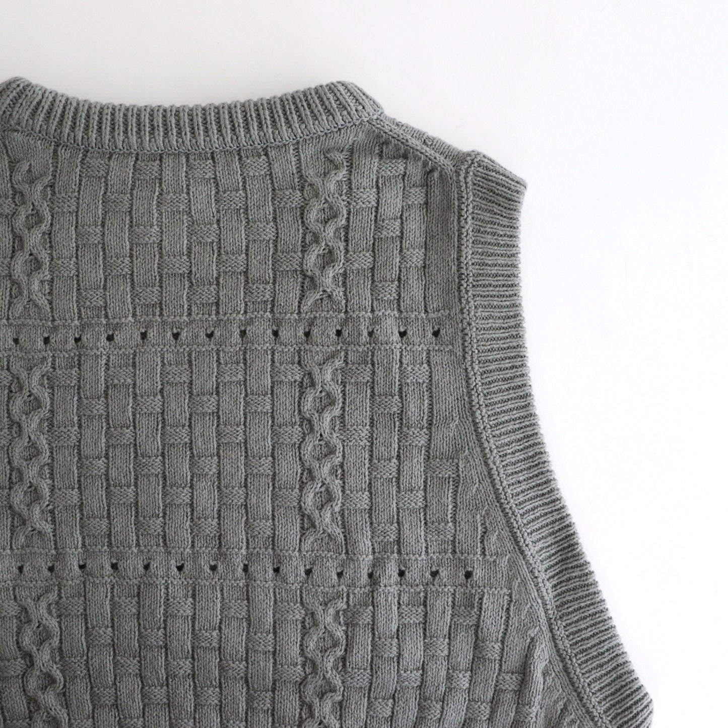 Recycled-Cotton Vest #Grey [oni059]
