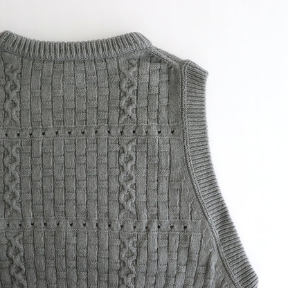 Recycled-Cotton Vest #Grey [oni059]
