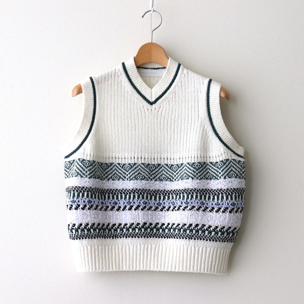 family traditions knit vest #Off white [251803]