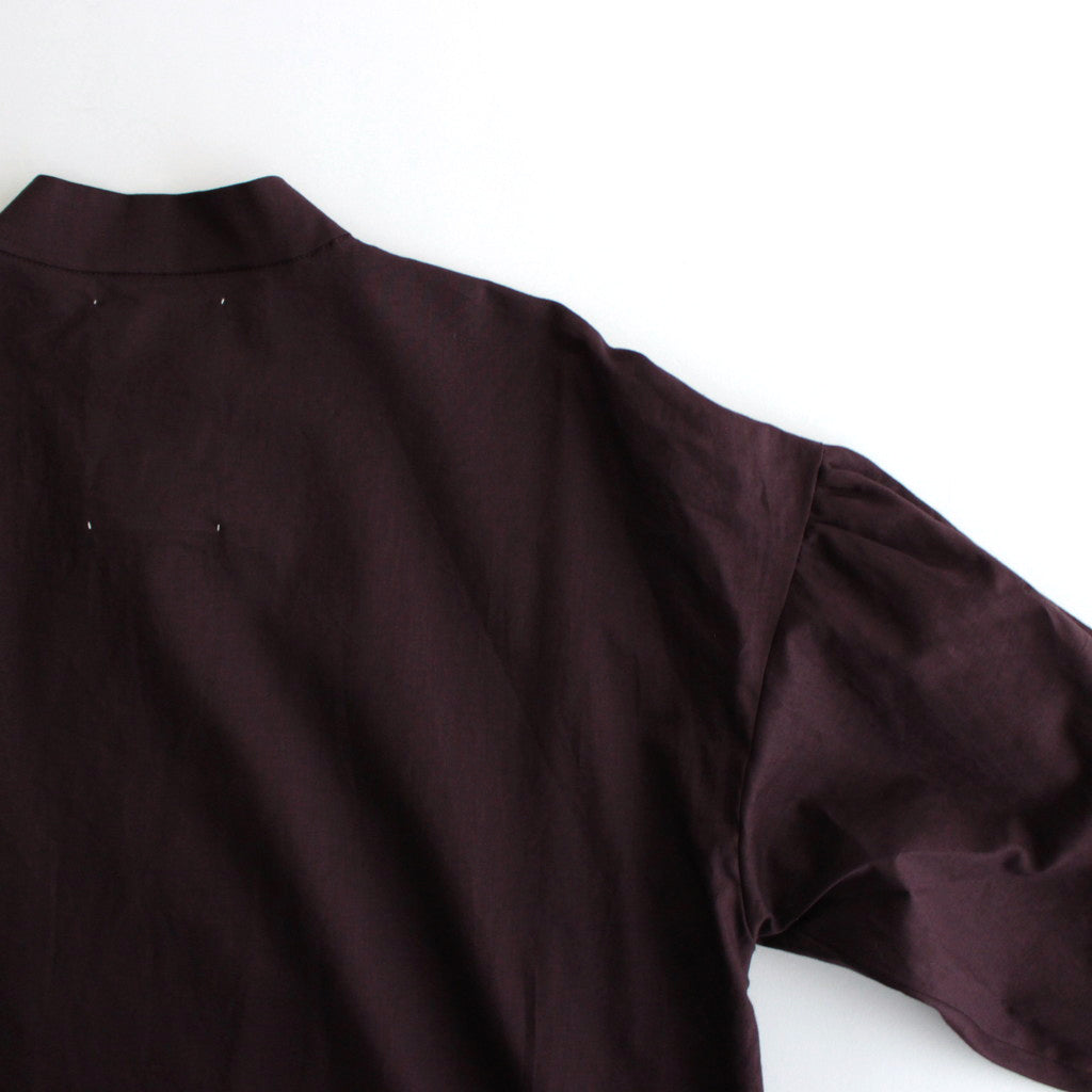 Gathered peplum blouse #burgundy [TLF-125-sh001-la]