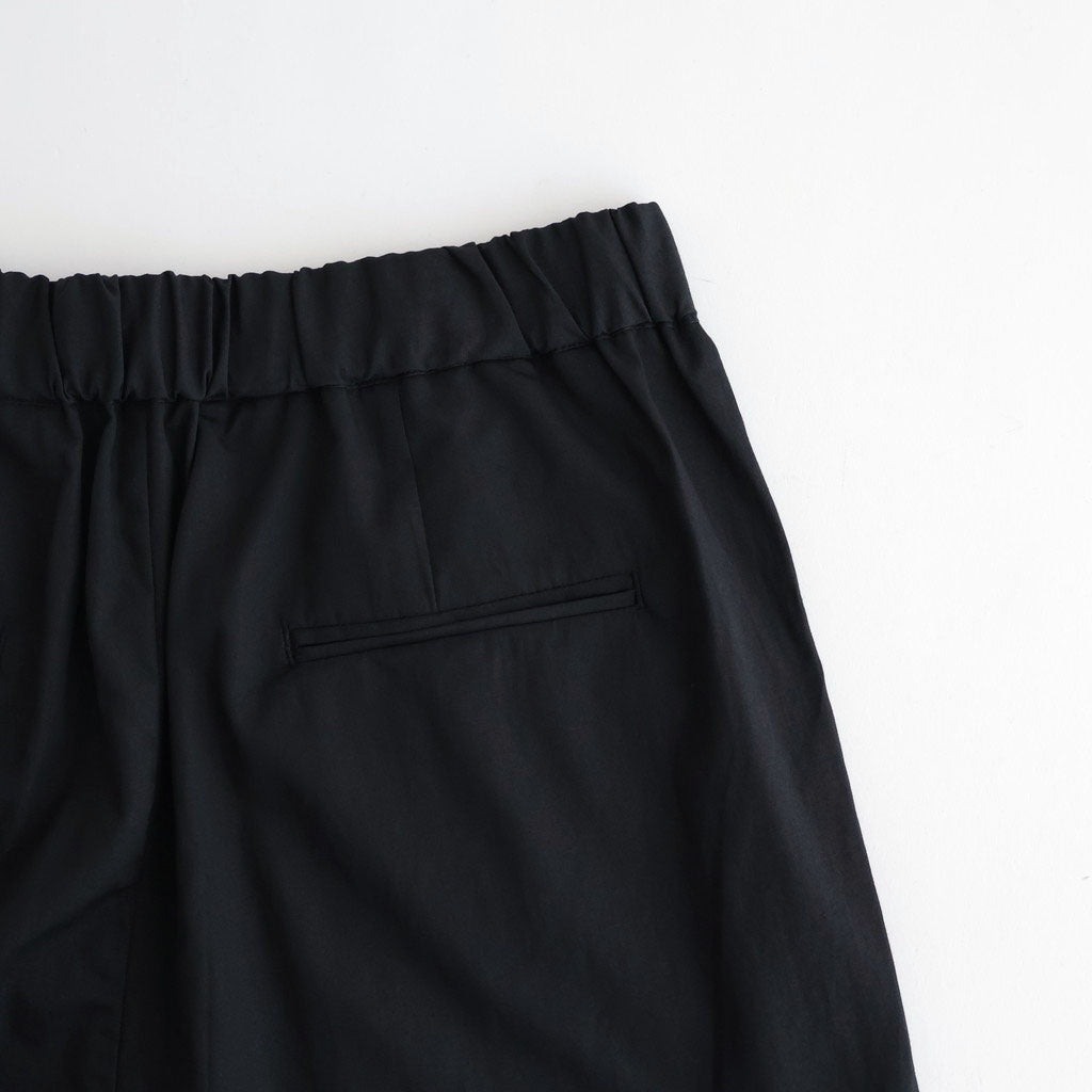 COTTON/LINEN DYED WEATHER 2TUCK TAPERED EASY PANTS #9900 BLACK [GNMDS2501CLW]