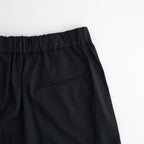 COTTON/LINEN DYED WEATHER 2TUCK TAPERED EASY PANTS #9900 BLACK [GNMDS2501CLW]