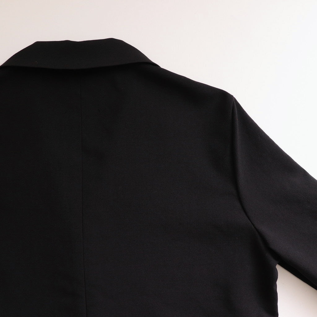 Wool linen like easy jacket #Black [1479-006]