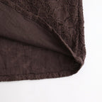 VOILE TULLE LACE S/SL SMOCK WITH COTTON VOILE #9700 CHARCOAL [NSL25051]