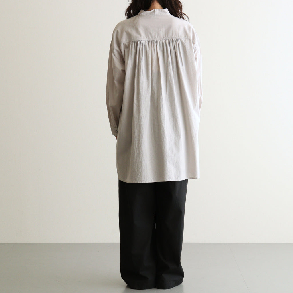 COTTON/LINEN DYED WEATHER 2TUCK WIDE EASY PANTS #9900 BLACK [GNMDS2502CLW]