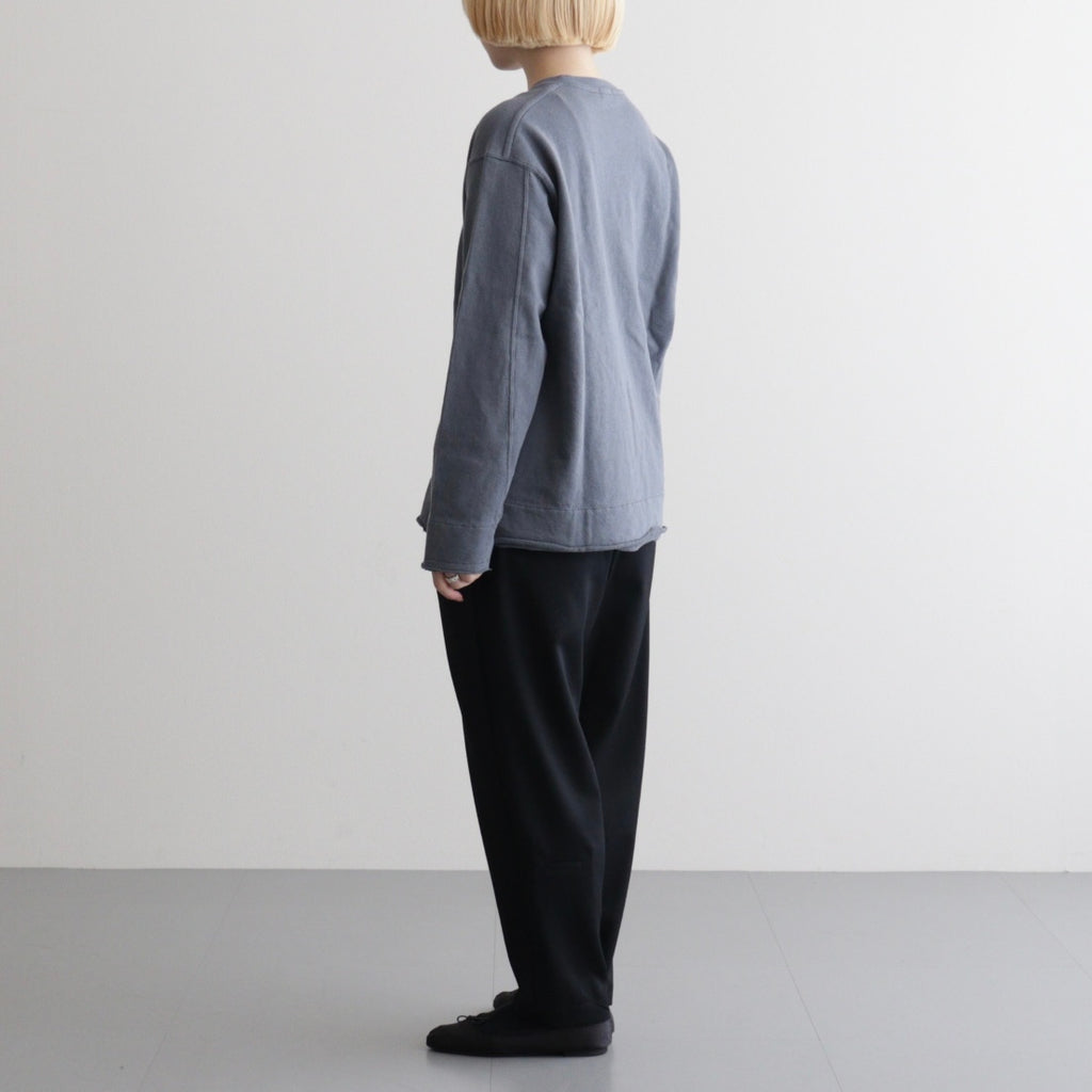 cotton open-end yarn terry sweat shirt #steel blue [WXSP-UW119]