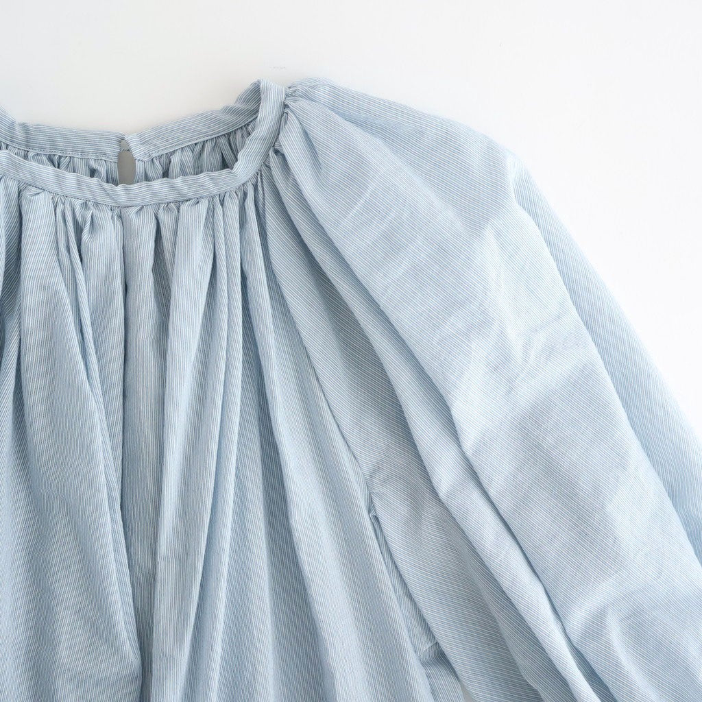 C/S P.S. GATHER SMOCK DRESS #Sax [no.8050]