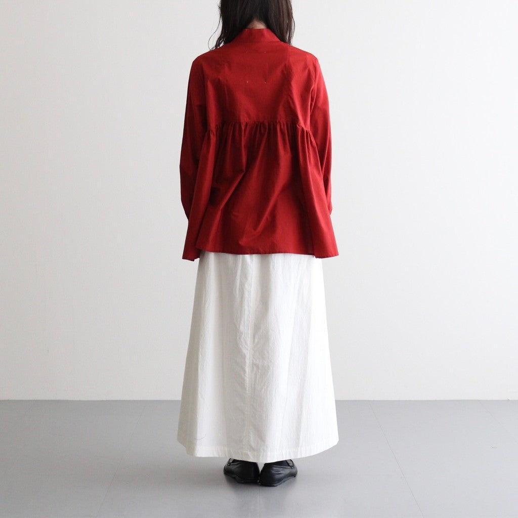 Fragment of Silence 漏斗領襯衫 #瑪瑙紅 [TLF-126-sh003-la]