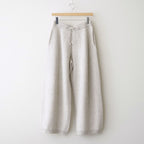woolen cotton & silk nep wool tweed-knit pants #grayge tweed [WXFL-UW126]