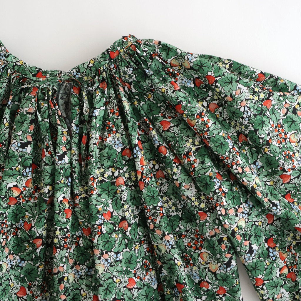 WILD BERRY FIELD LAWN GATHER SMOCK #True [no.7877]