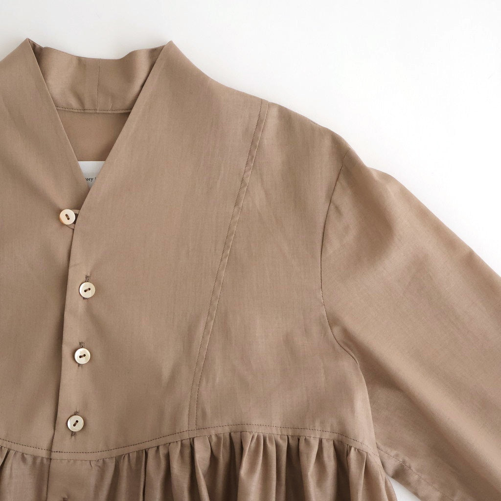 静寂の欠片 Funnel neck shirt #beige [TLF-126-sh003-la]