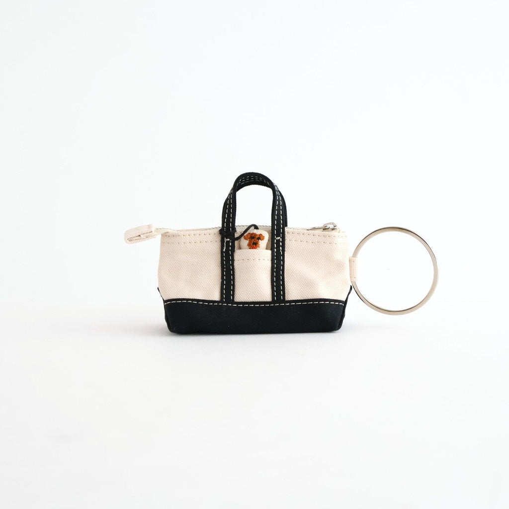 MINI MINI TOTE KEY RING #Black dog付き [no.8008]