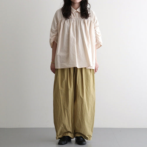 shirring blouse #paper BG [KJ507SS41]