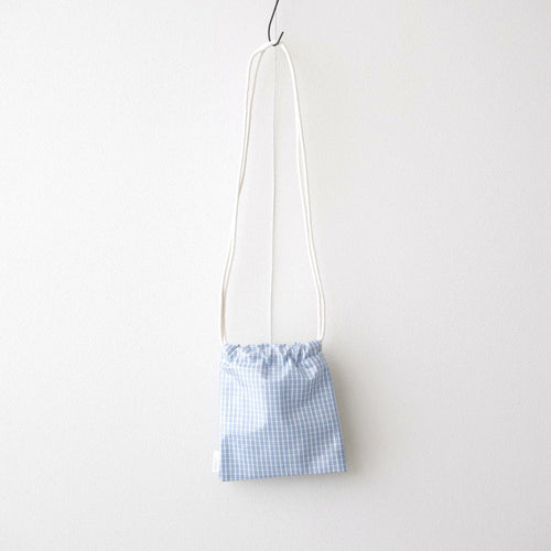巾着POCHETTE #CHECK LT-BLUE [TMB-2586H]