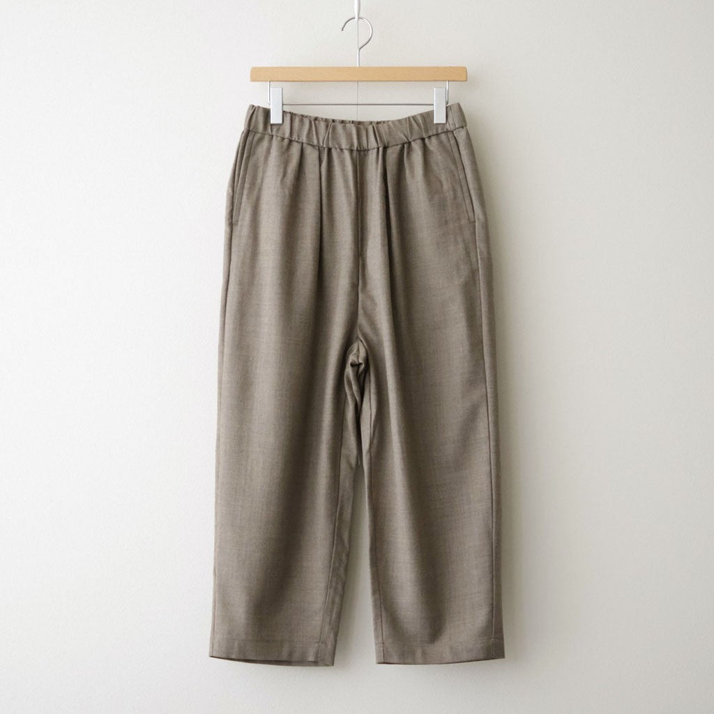 WOOL SERGE 2TUCK TAPERED EASY PANTS #8300 BEIGE [GNMDS2501WS]