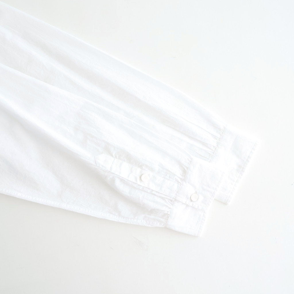 60s ORGANIC CAMBRIC WITH EMB BANDED COLLAR EMB TUNIC #9000 WHITE [NMDS26222]