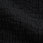 80s ORGANIC DOBIE CHECK(OVERDYE) CREW-NECK P/O HALF/SL SHIRT WITH PINTUCK #9971 O.BLACK [NMDS25251D]