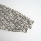 80s VOILE LITTLE TREE BLOCK PRINT MINI PINTUCK BANDED COLLAR SHIRTS #9199 MILKY.GREY/BLACK PRINT [INMDS26722]