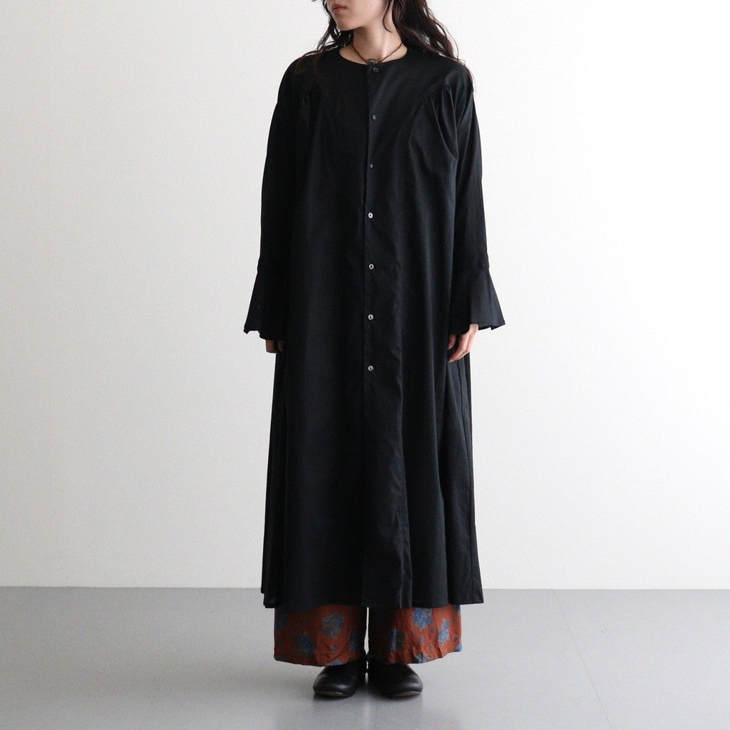 沈黙の音色 Yoke dress #Black [26F-OP001-CL]