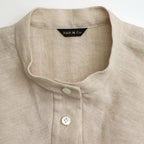 DENSELY LINEN CAPE SLEEVE SHIRT #Antique White [no.7308]