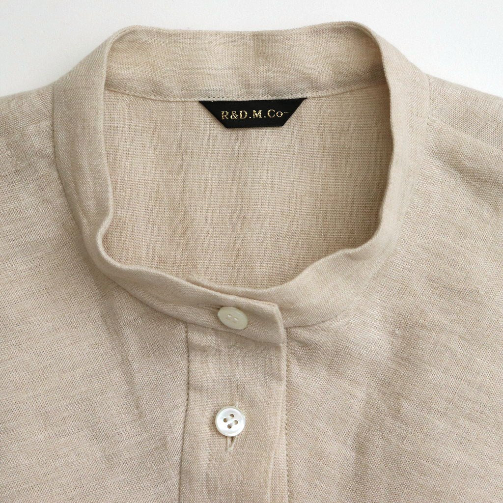DENSELY LINEN CAPE SLEEVE SHIRT #Antique White [no.7308]